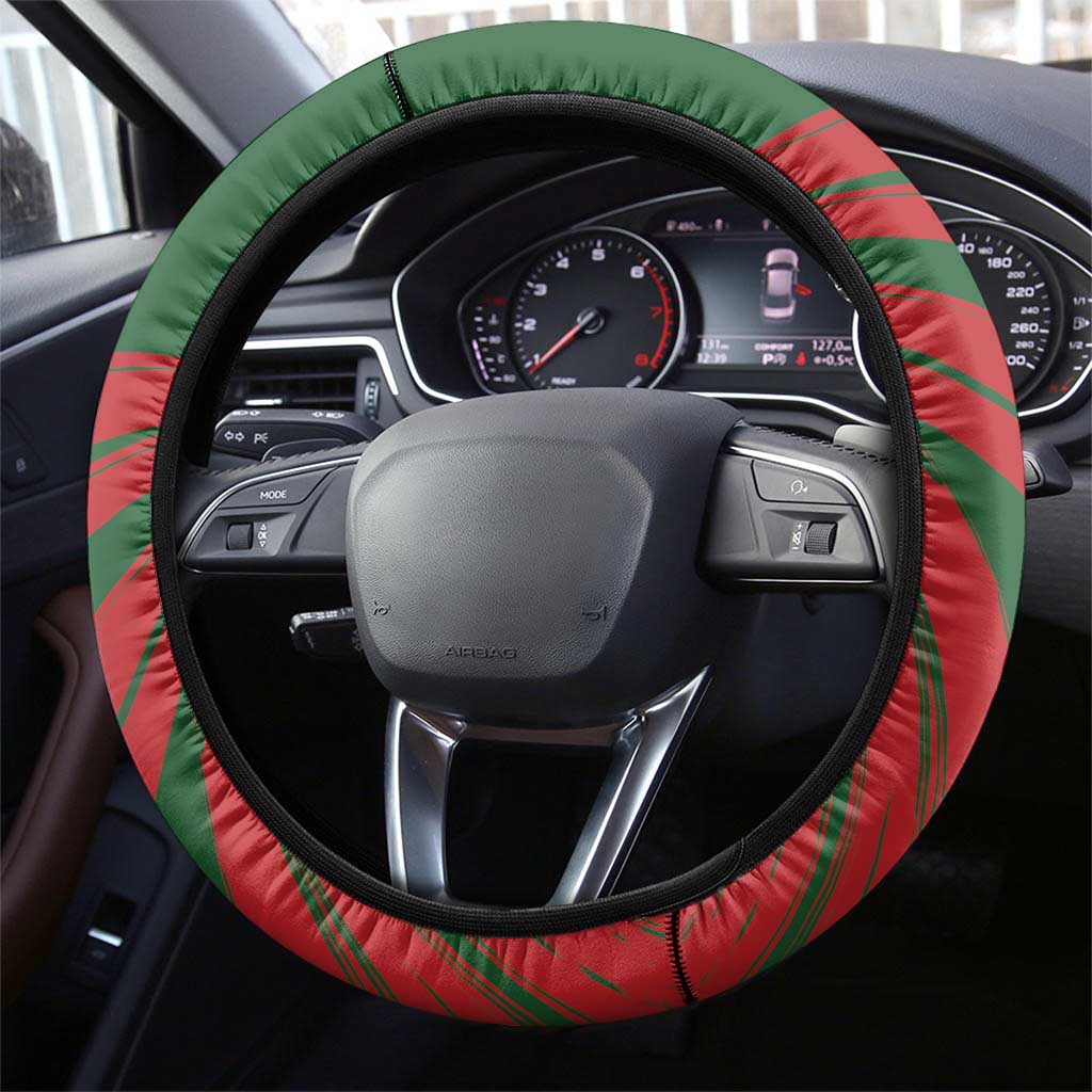 Bangladesh And Australia Cricket Steering Wheel Cover Kangaroo Tiger Together - Wonder Print Shop