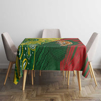 Custom Bangladesh And Australia Cricket Tablecloth Kangaroo Tiger Together - Wonder Print Shop