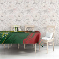 Custom Bangladesh And Australia Cricket Tablecloth Kangaroo Tiger Together - Wonder Print Shop