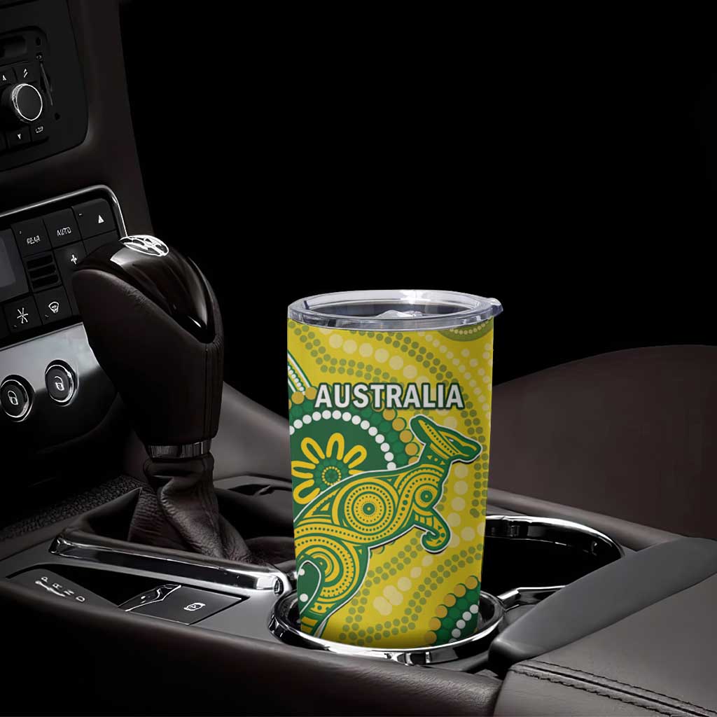 Bangladesh And Australia Cricket Tumbler Cup Kangaroo Tiger Together - Wonder Print Shop