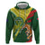 Custom Bangladesh And Australia Cricket Zip Hoodie Kangaroo Tiger Together - Wonder Print Shop