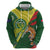 Custom Bangladesh And Australia Cricket Zip Hoodie Kangaroo Tiger Together - Wonder Print Shop