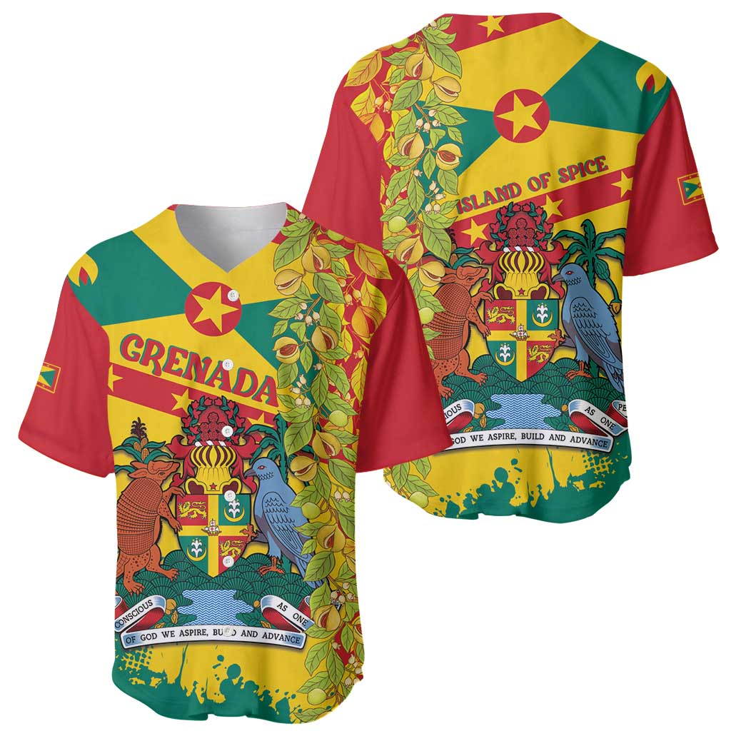 Grenada Baseball Jersey Gwenad Nutmeg Island of Spice - Wonder Print Shop