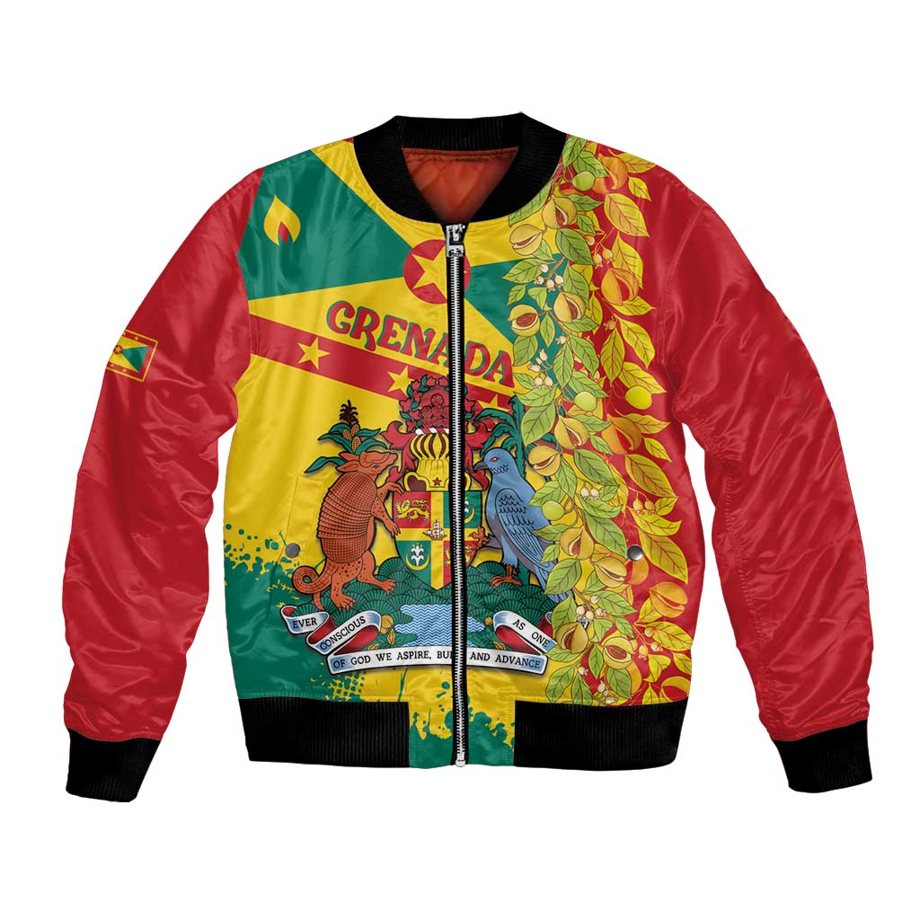 Grenada Bomber Jacket Gwenad Nutmeg Island of Spice - Wonder Print Shop