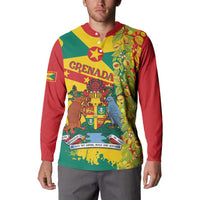 Grenada Button Sweatshirt Gwenad Nutmeg Island of Spice - Wonder Print Shop