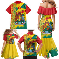 Grenada Family Matching Mermaid Dress and Hawaiian Shirt Gwenad Nutmeg Island of Spice - Wonder Print Shop