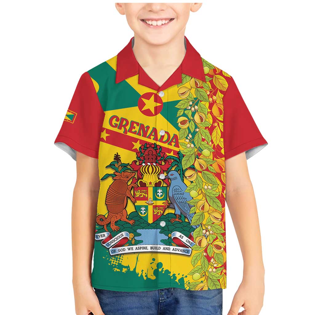 Grenada Family Matching Mermaid Dress and Hawaiian Shirt Gwenad Nutmeg Island of Spice - Wonder Print Shop
