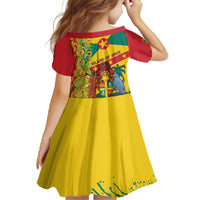 Grenada Family Matching Off The Shoulder Long Sleeve Dress and Hawaiian Shirt Gwenad Nutmeg Island of Spice - Wonder Print Shop