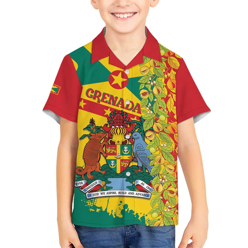 Grenada Family Matching Puletasi and Hawaiian Shirt Gwenad Nutmeg Island of Spice - Wonder Print Shop