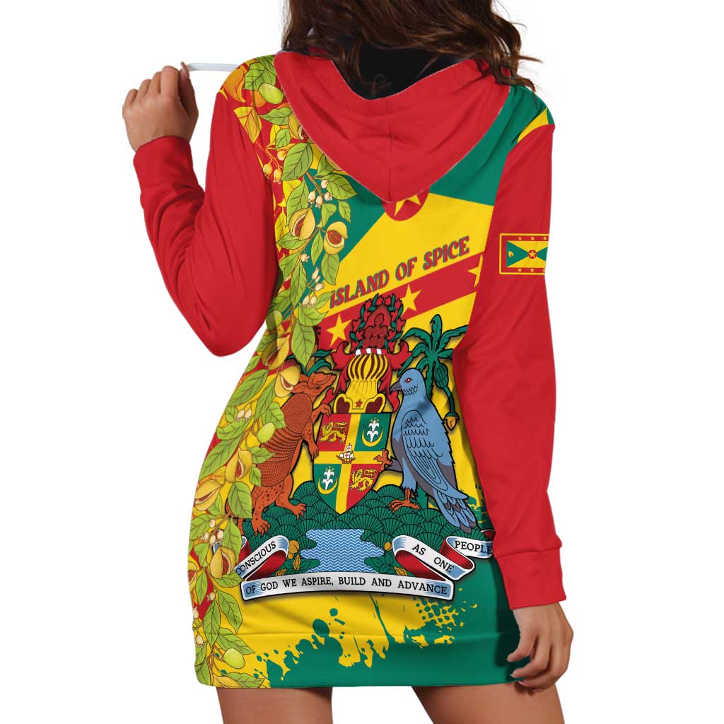 Grenada Hoodie Dress Gwenad Nutmeg Island of Spice - Wonder Print Shop