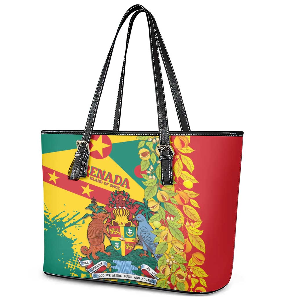 Grenada Leather Tote Bag Gwenad Nutmeg Island of Spice - Wonder Print Shop