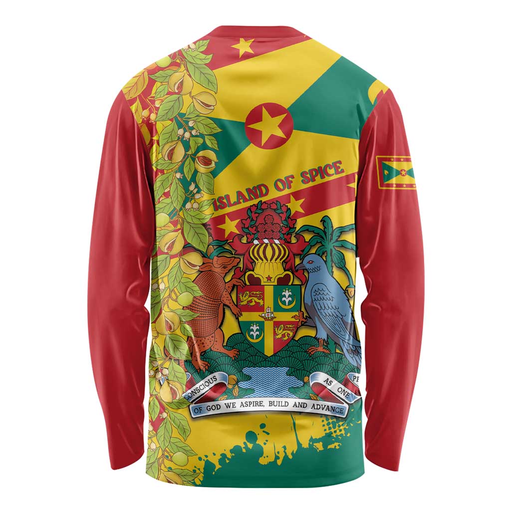 Grenada Long Sleeve Shirt Gwenad Nutmeg Island of Spice - Wonder Print Shop