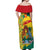 Grenada Off Shoulder Maxi Dress Gwenad Nutmeg Island of Spice - Wonder Print Shop