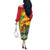 Grenada Off The Shoulder Long Sleeve Dress Gwenad Nutmeg Island of Spice - Wonder Print Shop
