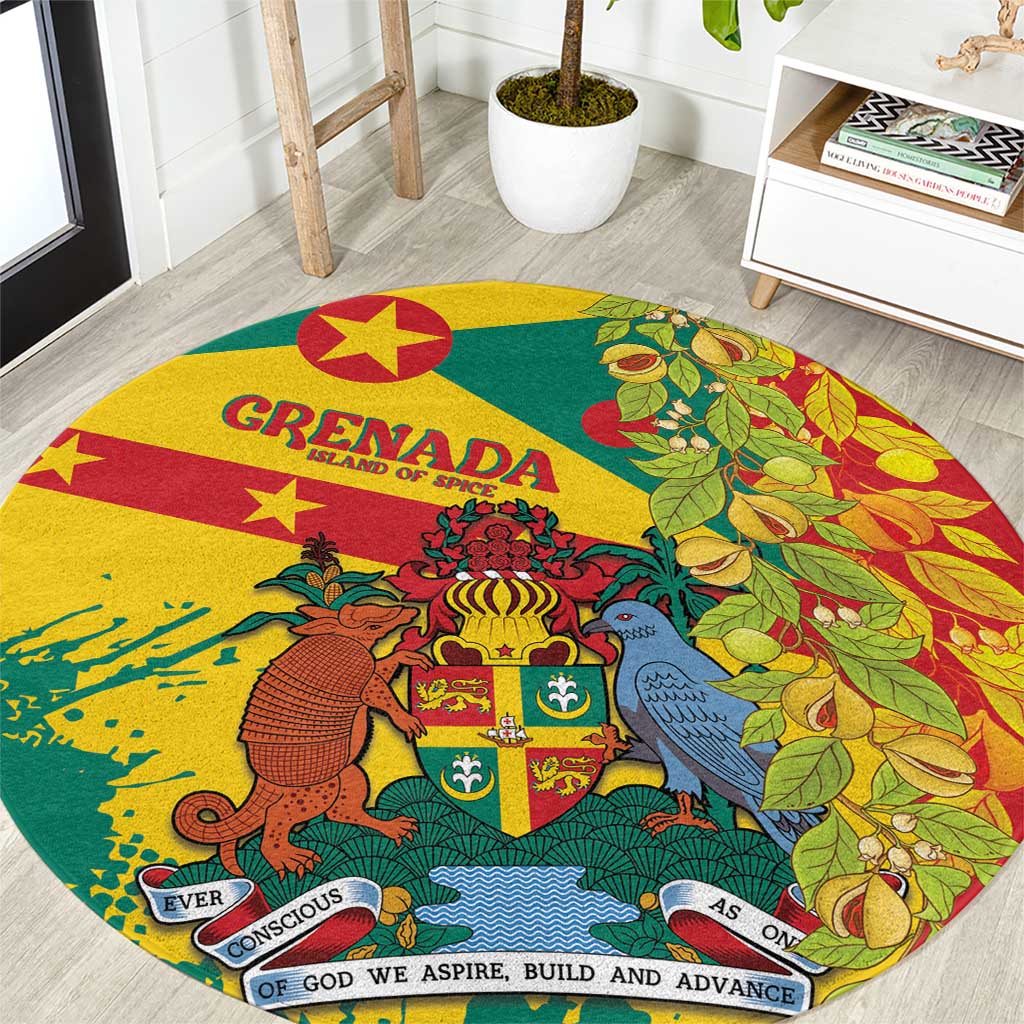 Grenada Round Carpet Gwenad Nutmeg Island of Spice