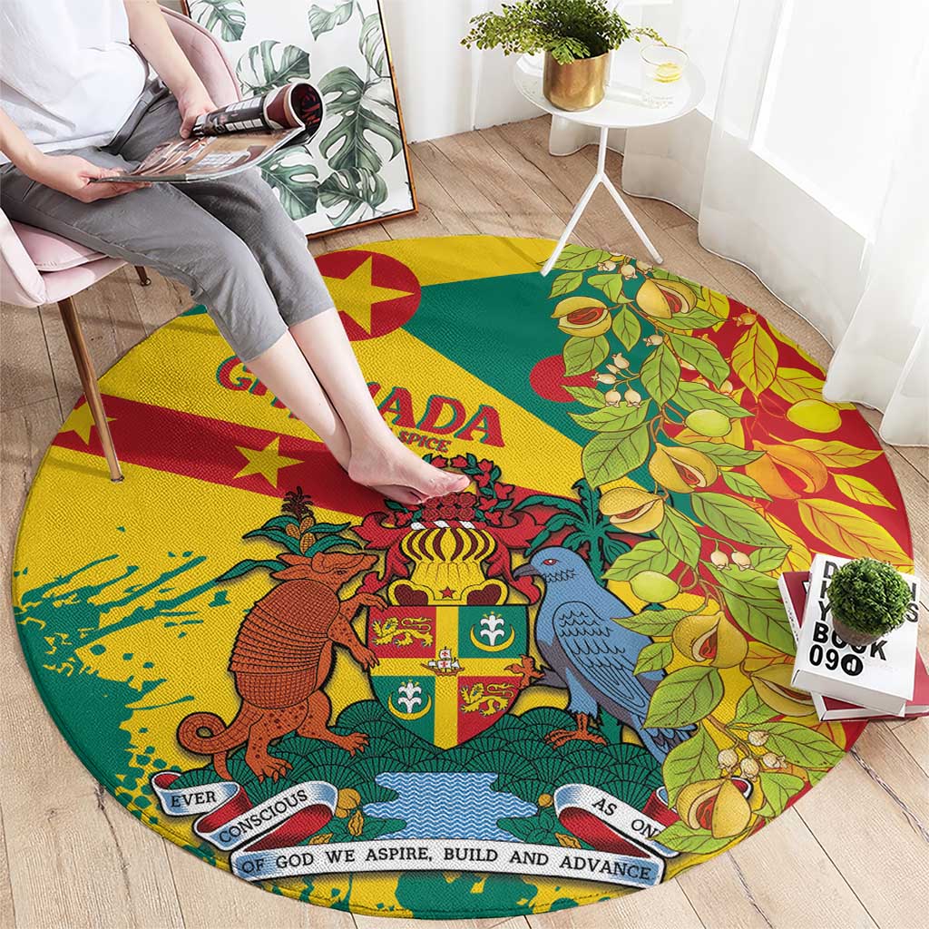 Grenada Round Carpet Gwenad Nutmeg Island of Spice