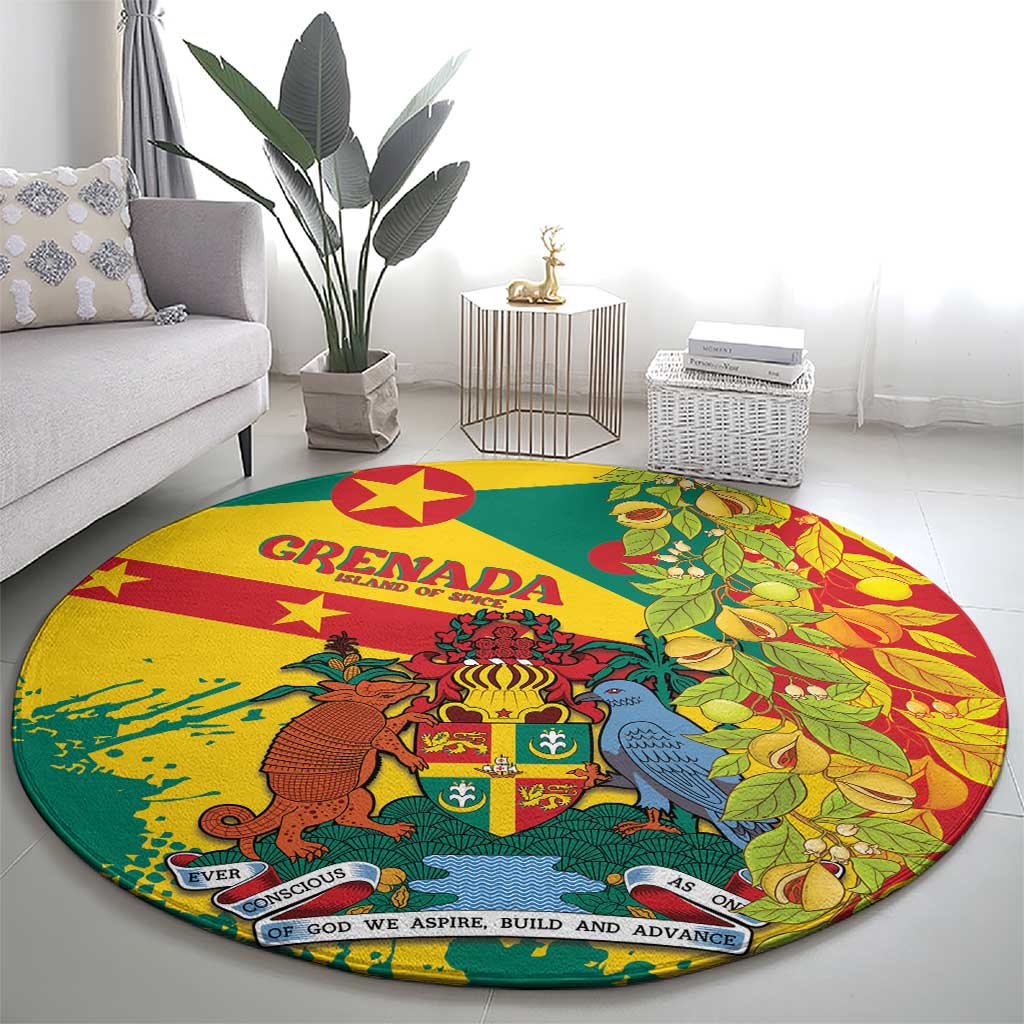 Grenada Round Carpet Gwenad Nutmeg Island of Spice