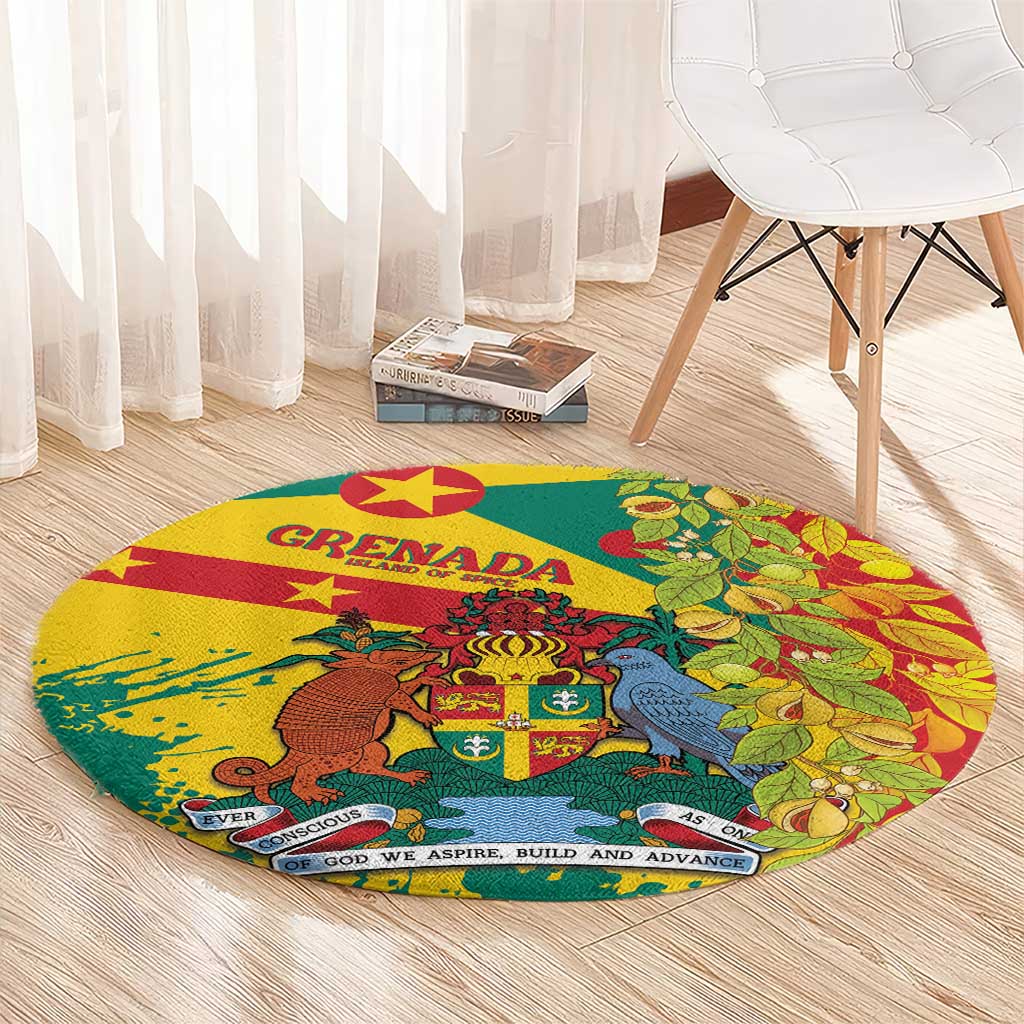 Grenada Round Carpet Gwenad Nutmeg Island of Spice