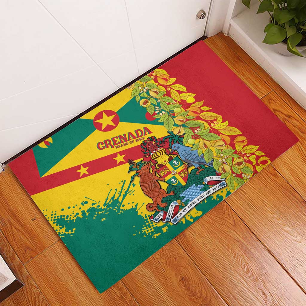 Grenada Rubber Doormat Gwenad Nutmeg Island of Spice - Wonder Print Shop
