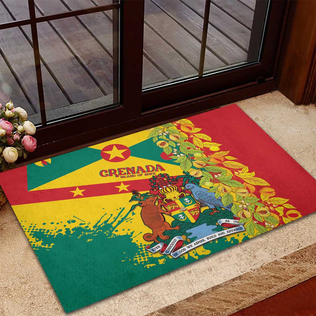 Grenada Rubber Doormat Gwenad Nutmeg Island of Spice - Wonder Print Shop
