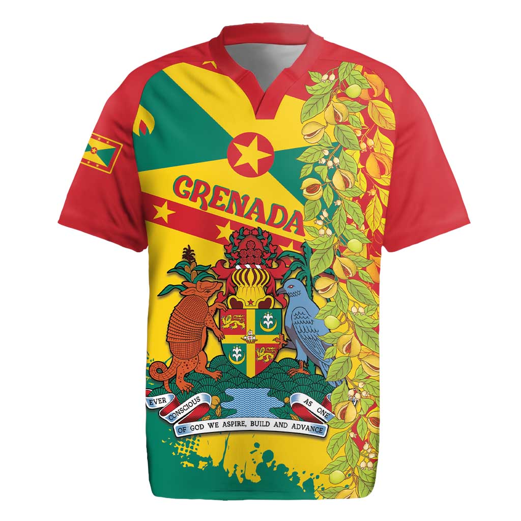Grenada Rugby Jersey Gwenad Nutmeg Island of Spice - Wonder Print Shop