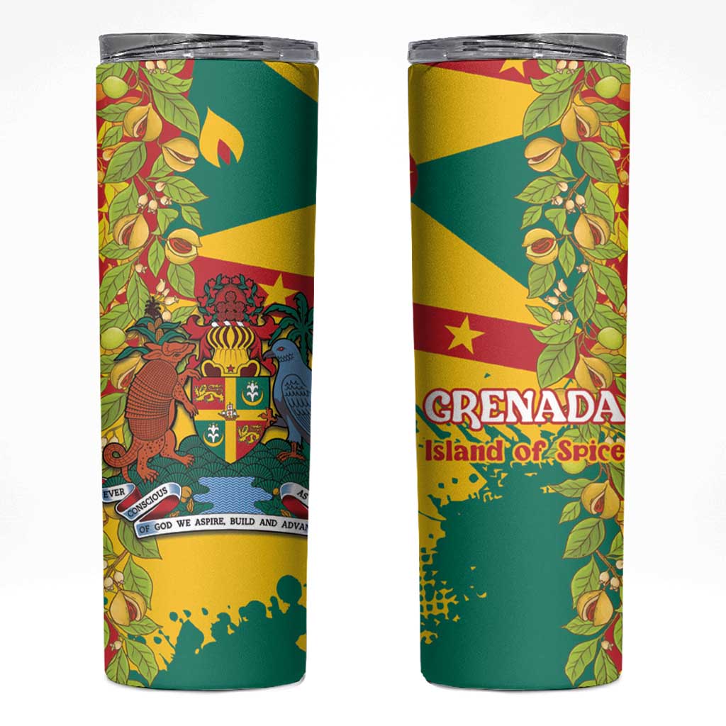 Grenada Skinny Tumbler Gwenad Nutmeg Island of Spice - Wonder Print Shop