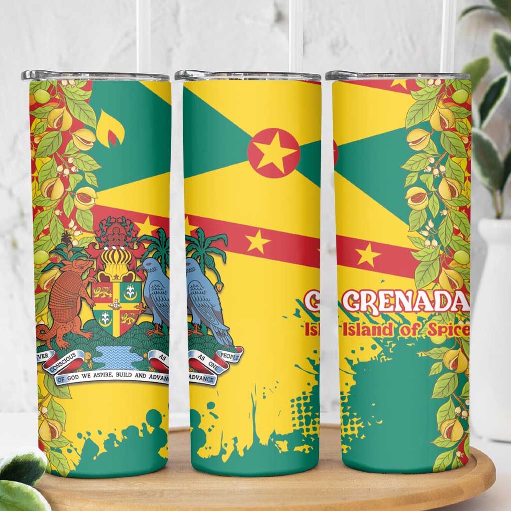 Grenada Skinny Tumbler Gwenad Nutmeg Island of Spice - Wonder Print Shop