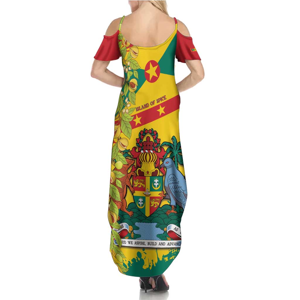 Grenada Summer Maxi Dress Gwenad Nutmeg Island of Spice - Wonder Print Shop