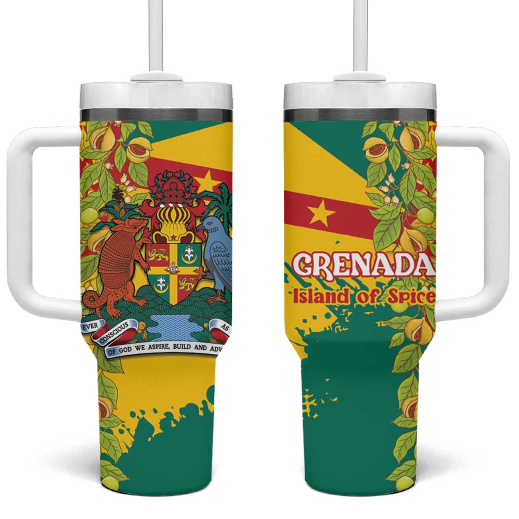 Grenada Tumbler With Handle Gwenad Nutmeg Island of Spice - Wonder Print Shop