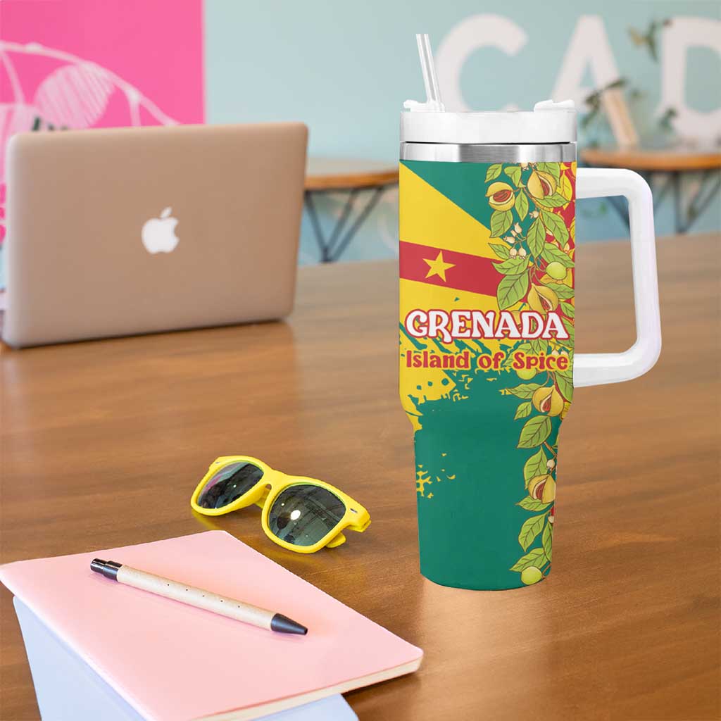 Grenada Tumbler With Handle Gwenad Nutmeg Island of Spice - Wonder Print Shop
