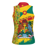 Grenada Women Sleeveless Polo Shirt Gwenad Nutmeg Island of Spice - Wonder Print Shop