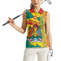 Grenada Women Sleeveless Polo Shirt Gwenad Nutmeg Island of Spice - Wonder Print Shop