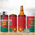 Grenada 1974 4 in 1 Can Cooler Tumbler Gwenad Map With Bougainvillea - Flag Color - Wonder Print Shop