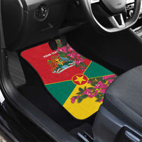 Grenada 1974 Car Mats Gwenad Map With Bougainvillea - Flag Color - Wonder Print Shop