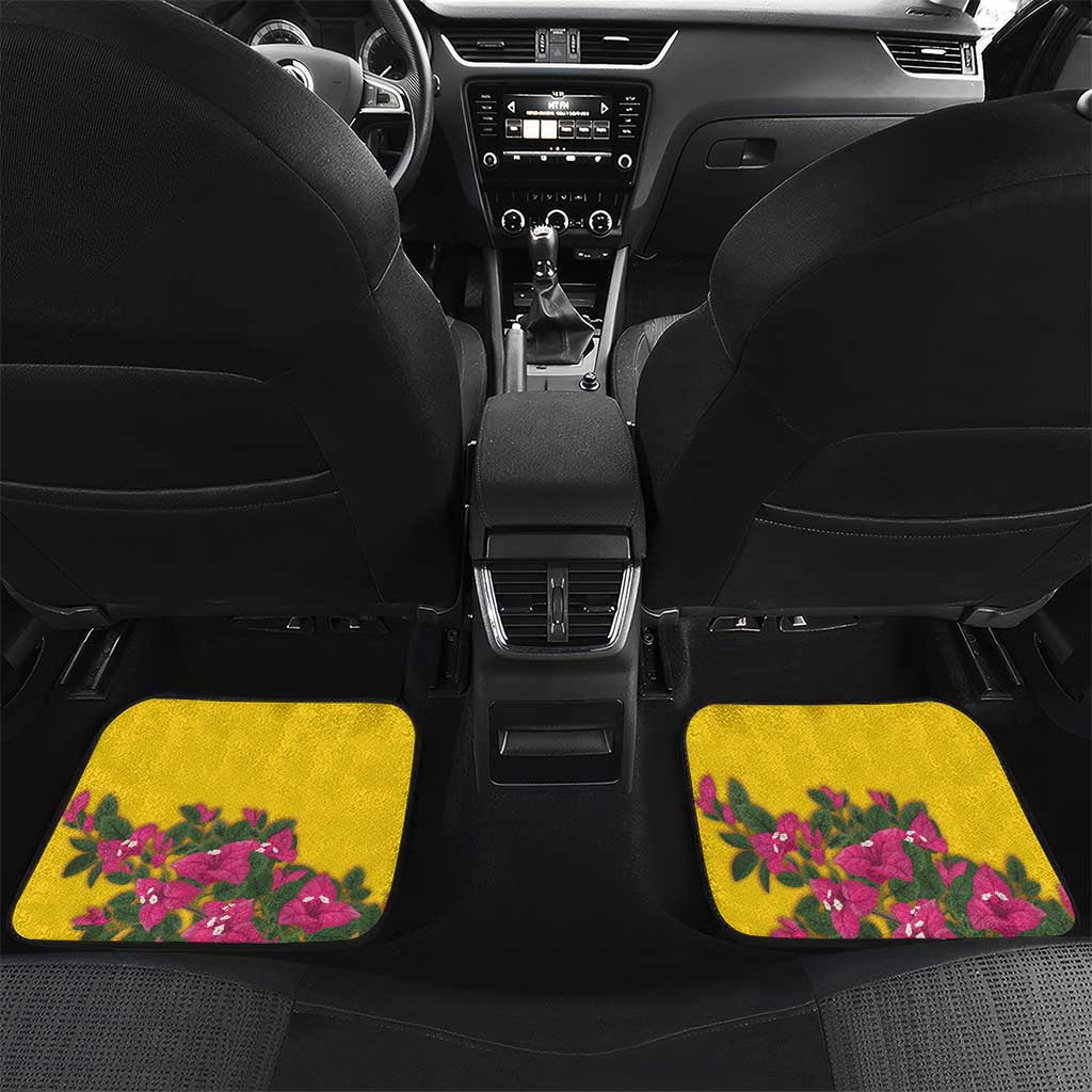 Grenada 1974 Car Mats Gwenad Map With Bougainvillea - Flag Color - Wonder Print Shop