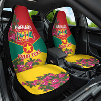 Grenada 1974 Car Seat Cover Gwenad Map With Bougainvillea - Flag Color - Wonder Print Shop