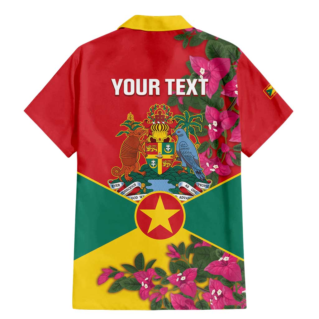 Grenada 1974 Family Matching Mermaid Dress and Hawaiian Shirt Gwenad Map With Bougainvillea - Flag Color - Wonder Print Shop