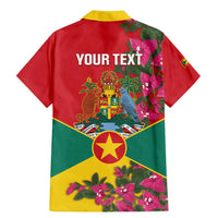 Grenada 1974 Family Matching Mermaid Dress and Hawaiian Shirt Gwenad Map With Bougainvillea - Flag Color - Wonder Print Shop