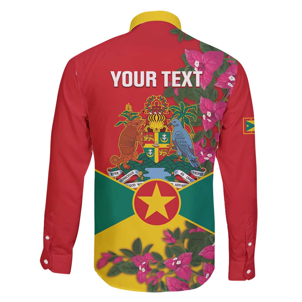 Grenada 1974 Family Matching Short Sleeve Bodycon Dress and Hawaiian Shirt Gwenad Map With Bougainvillea - Flag Color - Wonder Print Shop