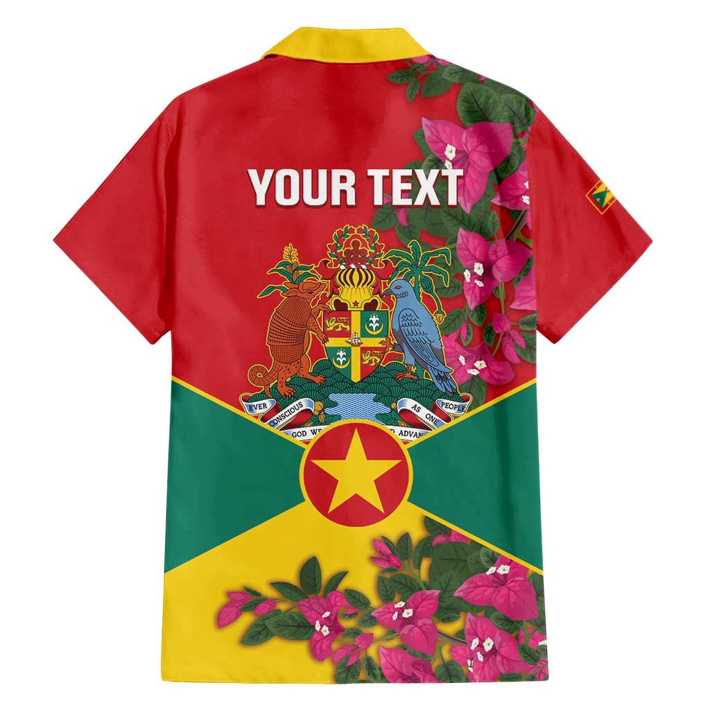 Grenada 1974 Family Matching Summer Maxi Dress and Hawaiian Shirt Gwenad Map With Bougainvillea - Flag Color - Wonder Print Shop