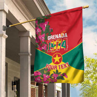 Grenada 1974 Garden Flag Gwenad Map With Bougainvillea - Flag Color - Wonder Print Shop