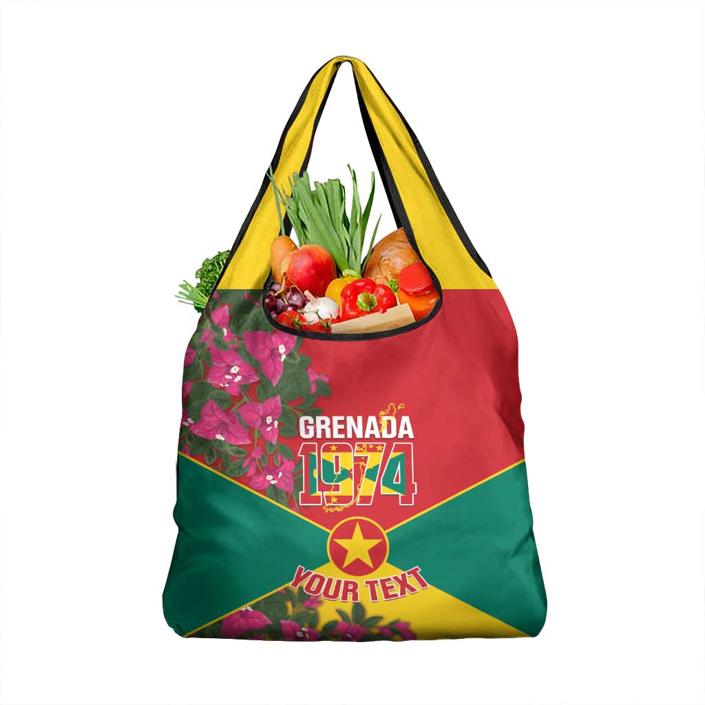 Grenada 1974 Grocery Bag Gwenad Map With Bougainvillea - Flag Color