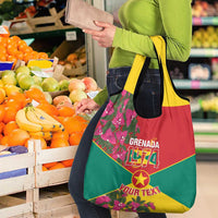 Grenada 1974 Grocery Bag Gwenad Map With Bougainvillea - Flag Color