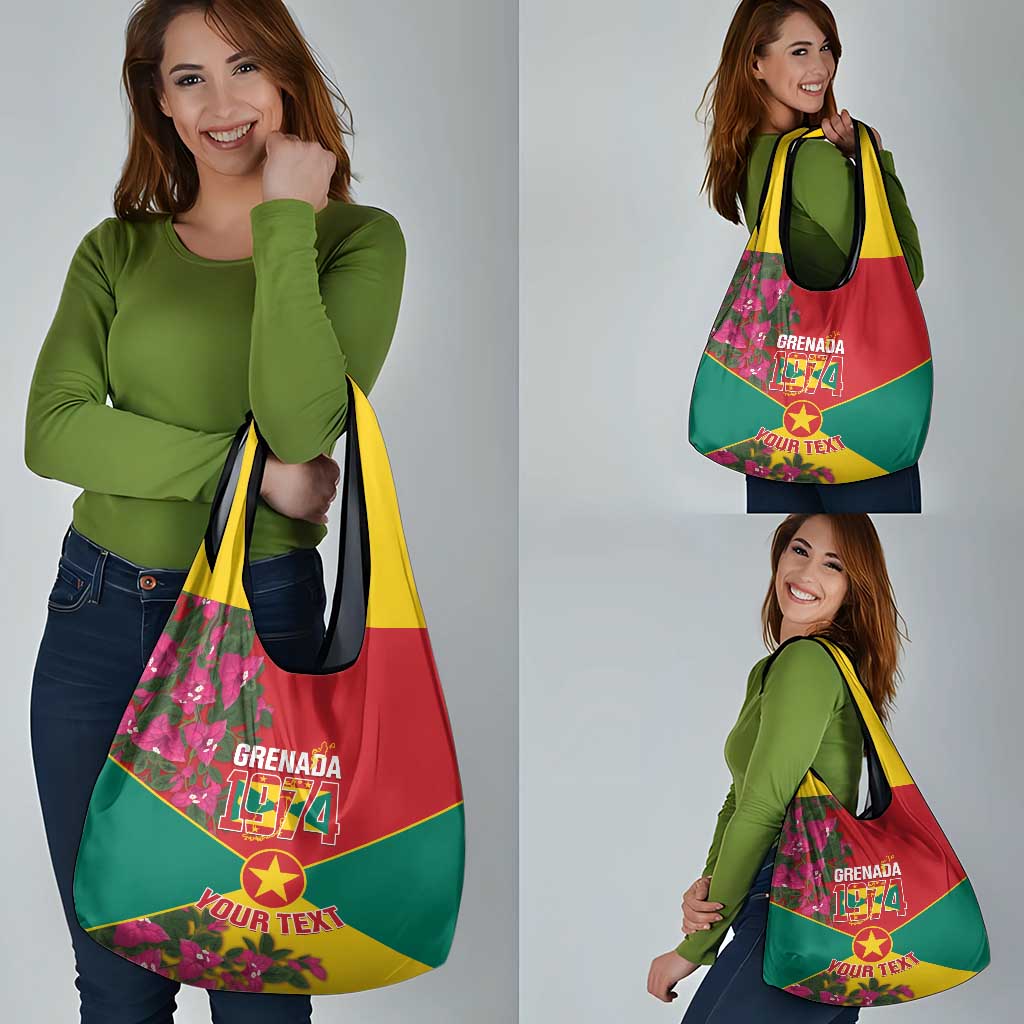 Grenada 1974 Grocery Bag Gwenad Map With Bougainvillea - Flag Color