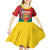 Grenada 1974 Kid Short Sleeve Dress Gwenad Map With Bougainvillea - Flag Color - Wonder Print Shop
