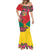 Grenada 1974 Mermaid Dress Gwenad Map With Bougainvillea - Flag Color - Wonder Print Shop