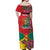 Grenada 1974 Off Shoulder Maxi Dress Gwenad Map With Bougainvillea - Flag Color - Wonder Print Shop