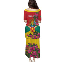 Grenada 1974 Puletasi Gwenad Map With Bougainvillea - Flag Color - Wonder Print Shop