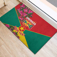 Grenada 1974 Rubber Doormat Gwenad Map With Bougainvillea - Flag Color - Wonder Print Shop