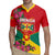 Grenada 1974 Rugby Jersey Gwenad Map With Bougainvillea - Flag Color - Wonder Print Shop